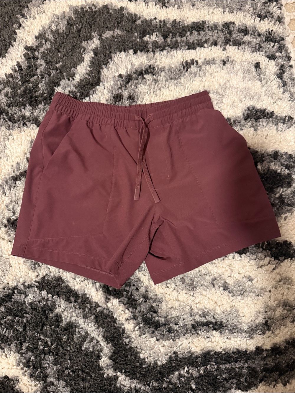 Men's Bearbottom Atlas Athletic Drawstring Shorts in Maroon